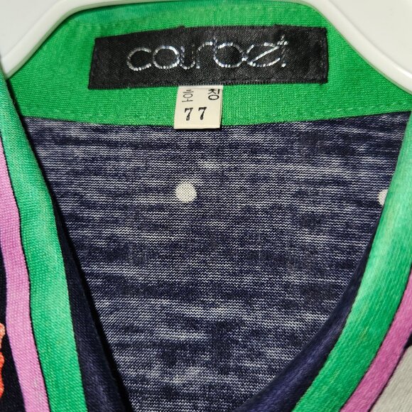 Very Rare Courbet Printed Silk Blouse Made in Japan - Picture 2 of 8